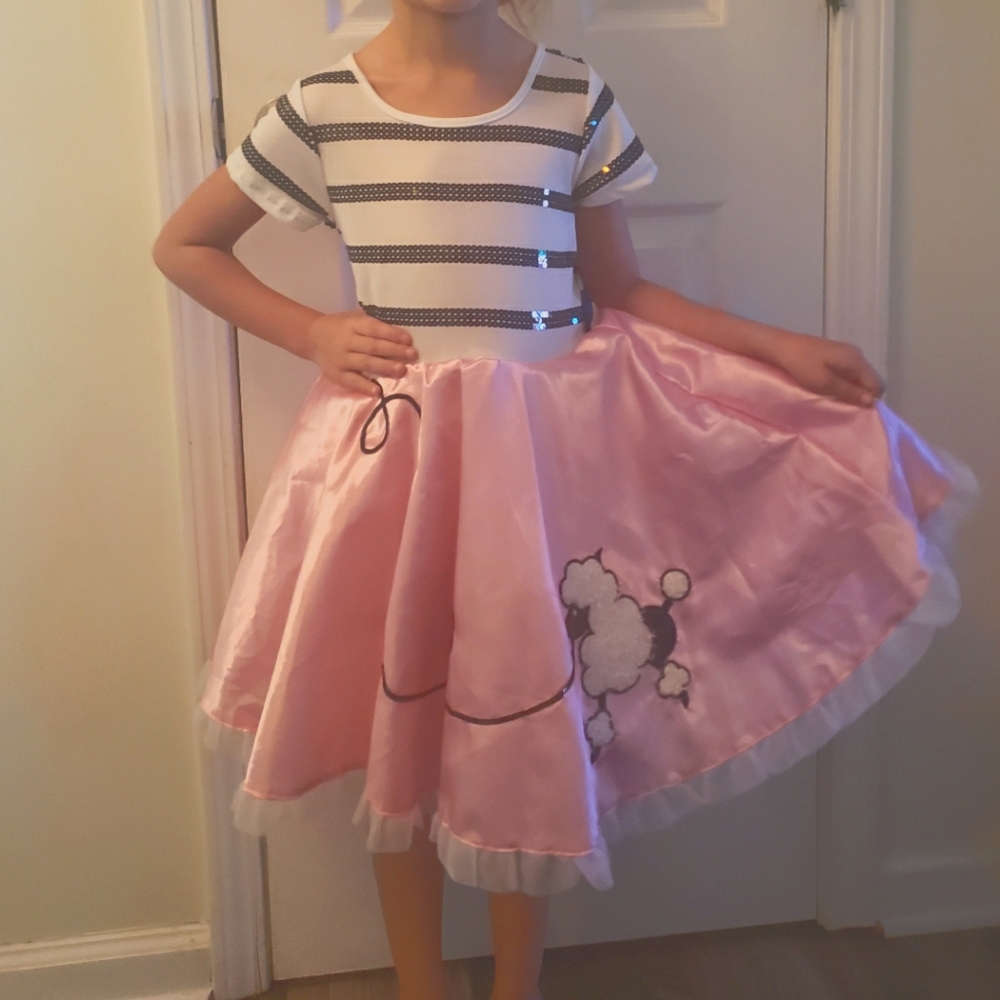 50s poodle skirt dress costume size 4 girls